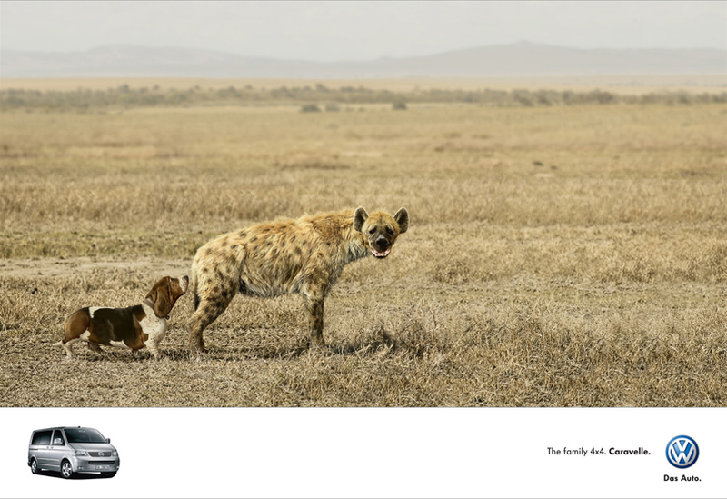 Illustration for article titled Funny VW Ad Mixes Hyenas With Basset Hounds